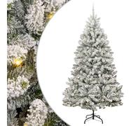 vidaXL Árbol de Navidad Artificial Verde y 270 cm PVC y Metal, Árbol de Navidad Minimalista, Iluminado LED, Decoraciones de Temporada, Estilo para Interiores