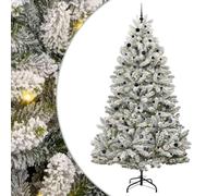 vidaXL Árbol de Navidad Artificial Verde y 270 cm PVC y Metal, Árbol de Navidad Minimalista, Iluminado LED, Decoraciones de Temporada, Estilo para Interiores