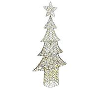 vidaXL Árbol de Navidad con 240 LED cálido 180 cm Ratán, Decoración Moderna, Duradera, Adorno navideño, embellecimiento para el árbol, dcor Festivo para Todos