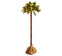 vidaXL Árbol de Navidad con LED, Palmera Navideña con Luces Soporte, Planta Artificial Iluminada, Decoración Adorno para Fiestas, 180 cm