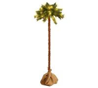 vidaXL Árbol de Navidad con LED, Palmera Navideña con Luces Soporte, Planta Artificial Iluminada, Decoración Adorno para Fiestas, 150 cm