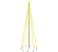 vidaXL Árbol de Navidad con Pincho 310 LED Estaca Cascada Luces Decoración Iluminación Celebración Festival Fiesta para Familiares Blanco Cálido