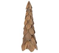 vidaXL Árbol de Navidad con Soporte Marrón 80 cm Madera de Teca Maciza