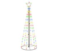 vidaXL Árbol de Navidad Cónico 108 LED Iluminación Navideña Festival Adorno Decoración Jardín Patio Exteiror Interior de Colores 70x180 cm