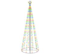 vidaXL Árbol de Navidad Cónico 310 LED Iluminación Navideña Festival Adorno Decoración Jardín Patio Exteiror Interior de Colores 100x300 cm