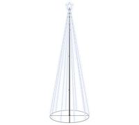 vidaXL Árbol de Navidad Cónico 310 LED Iluminación Navideña Festival Adorno Decoración Jardín Patio Exteiror Interior Blanco Frío 100x300 cm