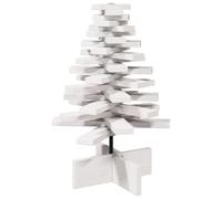 vidaXL Árbol de Navidad de Adorno Madera Maciza Pino Blanco 60 cm, decoración de árbol de Navidad de Madera, árbol de Navidad de Madera, decoración de Navidad de Madera