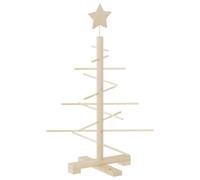 vidaXL Árbol de Navidad de Madera de Adorno Madera Maciza Pino 75 cm
