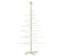 vidaXL Árbol de Navidad de Madera de Adorno Madera Maciza Pino 150 cm