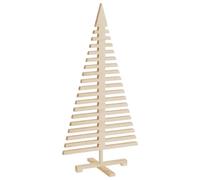 vidaXL Árbol de Navidad de Madera de Adorno Madera Maciza Pino 120 cm