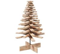 vidaXL Árbol de Navidad de Madera Maciza de Pino 100 cm - Decoración Navideña