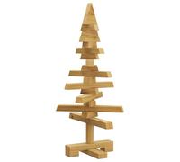 vidaXL Árbol de Navidad de Madera Marrón 60 cm Madera Maciza de Pino, Sala de Estar, árbol de Navidad Moderno, decoración rústica, exhibidor de Madera, Ideas DIY para la Temporada