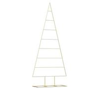 vidaXL Árbol de Navidad de Metal con Soporte Dorado 180 cm, Árbol de Navidad metálico, Acento Moderno para Sala, decoración Festiva, Pieza Dorada para tu hogar
