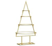 vidaXL Árbol de Navidad de Metal con Soporte Dorado 60 cm, Árbol de Navidad de Metal Moderno para Sala, Decoración Estacional, Adorno Festivo, Chic y Único