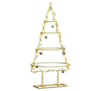 vidaXL Árbol de Navidad de Metal con Soporte Dorado 60 cm, Árbol de Navidad de Metal Moderno para Sala, Decoración Estacional, Adorno Festivo, Chic y Único