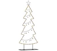 vidaXL Árbol de Navidad de Metal con Soporte Negro 150 cm Acero, Sala de Estar, árbol navideño de Metal Minimalista, Decoraciones Modernas para exhibición Festiva