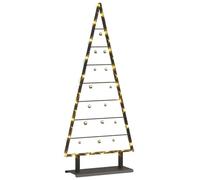 vidaXL Árbol de Navidad de Metal con Soporte Negro 125,5 cm Acero, Sala, Árbol Metálico, Decoración Minimalista, Navidad Moderna, Exhibición de Acero Contemporáneo
