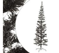 vidaXL Árbol de Navidad Artificial Invertido Delgado con Soporte Negro 180 cm