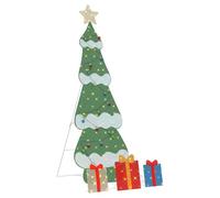 vidaXL Árbol de Navidad Iluminado con 3 Cajas de Regalo 2D Blanca cálida, Sala de Estar, decoración Moderna de árbol, Luces Festivas y LED, Ambiente navideño en casa