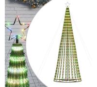 vidaXL Árbol de Navidad LED 688 Leds de Colores 300 cm, decoración navideña, luz navideña, luz LED, luz navideña para Exteriores, árbol de Cono de Navidad