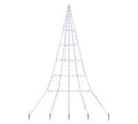 vidaXL Árbol de Navidad LED con 168 LED Azul 306 cm Metal, Decoración Moderna para Sala, Marco Metal Duradero, Árbol LED con Luces USB, Ambiente Festivo para Exterior
