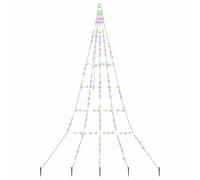 vidaXL Árbol de Navidad LED con 168 LED Multicolor 306 cm Metal, Decoración Moderna para Sala, Marco Metal Duradero, Árbol LED con Luces USB, Ambiente Festivo para Exterior