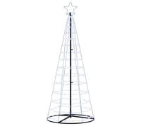 vidaXL Árbol de Navidad LED con 390 LED con Soporte Frío 250 cm Hierro, Sala de Estar, Moderna decoración navideña, árbol de Luces LED, Luces Festivas para Interiores y Eventos