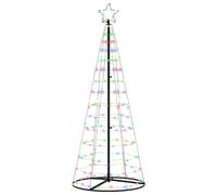 vidaXL Árbol de Navidad LED con 390 LED Multicolor 250 cm Hierro, Sala de Estar, Moderna decoración navideña, árbol de Luces LED, Luces Festivas para Interiores y Eventos