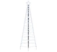 vidaXL Árbol de Navidad LED con estacas de Tierra Frío 250 cm Hierro, Decoración LED Moderna para Árbol, Decoración Estacional Interior, Luces de Cadena para Navidad, Eficiente en Energía, Fácil de M