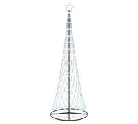 vidaXL Árbol de Navidad LED Frío 100.5 x 100.5 x 302.5 cm Metal, Sala Moderna, Luces navideñas Resistentes, Luces de Cuerda Festivas, decoración y Ambiente Especial