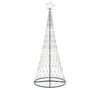 vidaXL Árbol de Navidad LED Multicolor 100 x 100 x 250 cm Metal, Sala Moderna, Luces navideñas Resistentes, Luces de Cuerda Festivas, decoración y Ambiente Especial