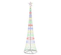vidaXL Árbol de Navidad LED Multicolor 70 x 70 x 250 cm Metal, Sala Moderna, Luces navideñas Resistentes, Luces de Cuerda Festivas, decoración y Ambiente Especial