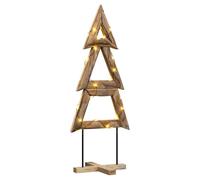 vidaXL Árbol de Navidad Marrón 150 cm Madera de Teca Maciza, Árbol de Navidad de Madera Rústica, Decora Tus Fiestas, Ideal para la Sala, Dale Vida a tu Hogar