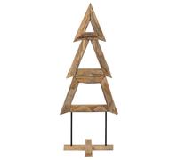 vidaXL Árbol de Navidad Marrón 150 cm Madera de Teca Maciza, Árbol de Navidad de Madera Rústica, Decora Tus Fiestas, Ideal para la Sala, Dale Vida a tu Hogar