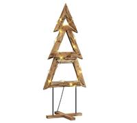 vidaXL Árbol de Navidad Marrón 180 cm Madera de Teca Maciza, Árbol de Navidad de Madera Rústica, Decora Tus Fiestas, Ideal para la Sala, Dale Vida a tu Hogar