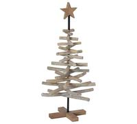 vidaXL Árbol de Navidad Marrón 90 cm Madera de Teca Maciza