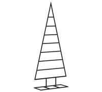 vidaXL Árbol de Navidad para Decoración, Adorno para Fiestas, Soporte Decorativo Navideño, Árbol para Hogar Exterior, Metal Negro 125 cm