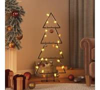 vidaXL Árbol de Navidad para Decoración, Adorno para Fiestas, Soporte Decorativo Navideño, Árbol para Hogar Exterior, Metal Negro 125 cm