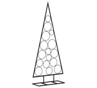 vidaXL Árbol de Navidad para decoración Metal Negro 125 cm