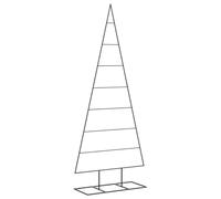 vidaXL Árbol de Navidad de Metal Negro 150 cm, Soporte y Decoración Navideña