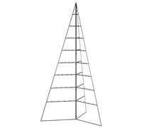 vidaXL Árbol de Navidad para decoración Metal Negro 180 cm