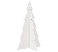 vidaXL Árbol Navidad de Adorno Madera Maciza Pino Blanco 80 cm, decoración del árbol de Navidad de Madera, árbol Decorativo de Madera, decoración del árbol de Madera