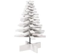 vidaXL Árbol Navidad de Adorno Madera Maciza Pino Blanco 80 cm, decoración de árbol de Navidad de Madera, árbol de Navidad de Madera, decoración de Navidad de Madera