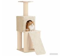 vidaXL - Árbol para gatos con postes de araña de sisal, 146 cm, árbol de gato para sala de estar, dormitorio, mueble interior, estructura de varios niveles, parque de aventura felino
