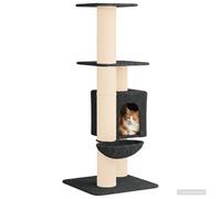 vidaXL - Árbol para gatos con postes de rascar sisal, 137 cm, estructura escaladora para gatos, árbol de gatos multinivel, campo de juego para animales, diversión