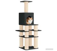 vidaXL - Árbol para gatos con postes de rascar sisal, 180 cm, árbol de gato multinivel, mueble de interior, centro de actividades moderno, condominio con plataforma de juego