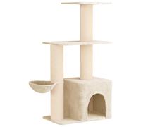 vidaXL Árbol para Gatos con Postes de sisal Crema 133 cm