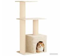 vidaXL Árbol para Gatos con Postes de sisal Crema 133 cm