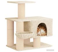vidaXL Árbol para Gatos con Postes de sisal Crema 96 cm