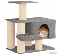 vidaXL Árbol para Gatos con Postes de sisal Gris Claro 96 cm